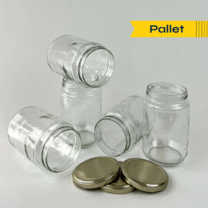 Pallet potten 450 gr verpakt per 20 stuks met cel bij deksel