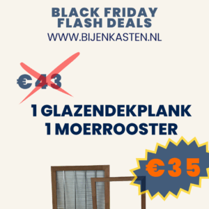 FLASH DEAL! Glazendekplank + moerrooster in hardhouten lijst SK